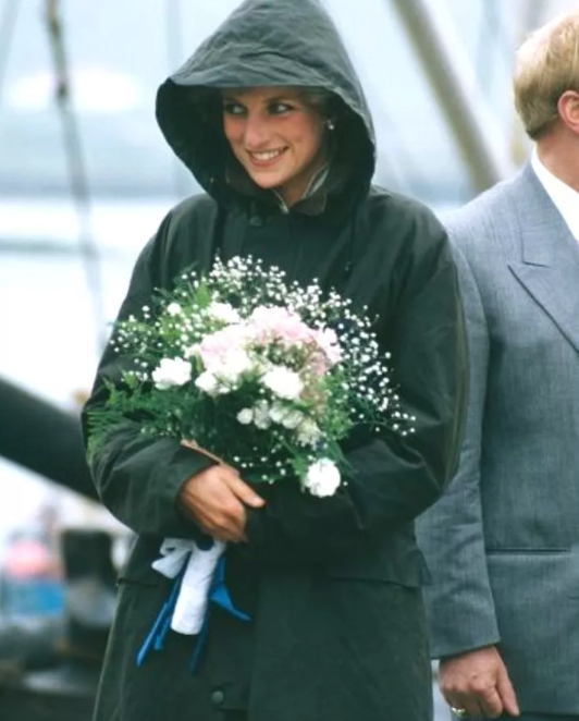 Diana en veste Barbour