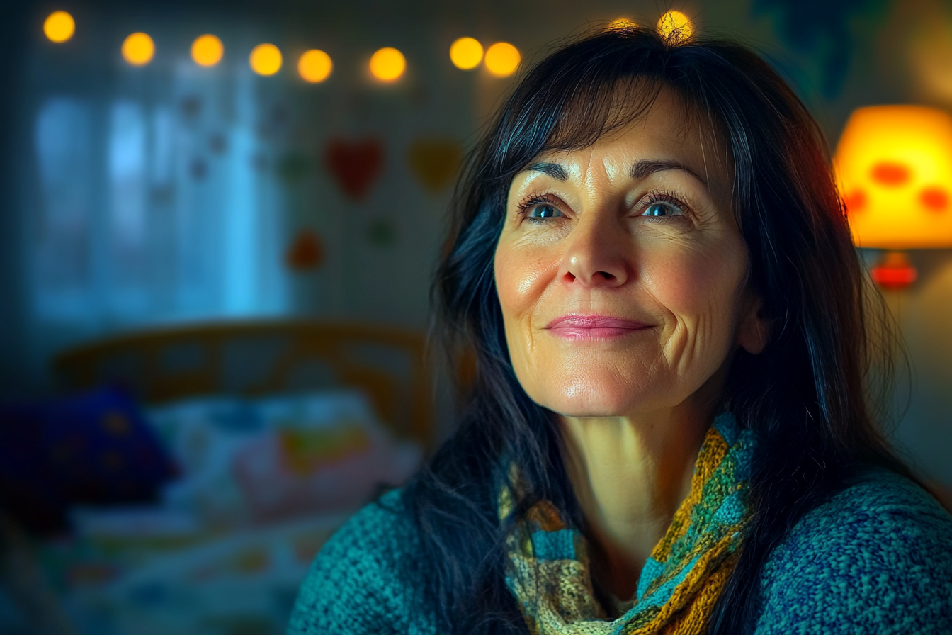 Une femme souriante