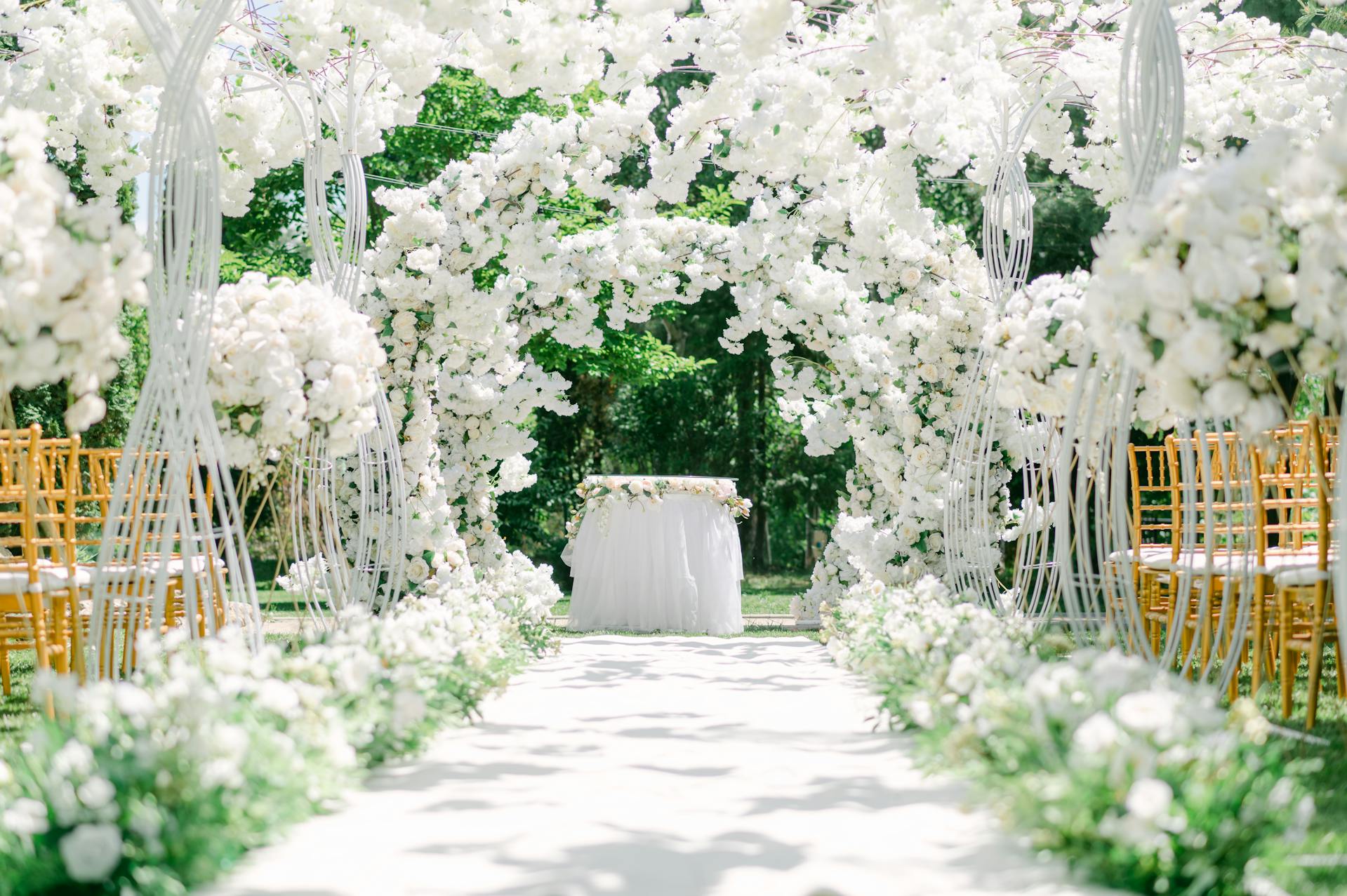 Une installation de mariage