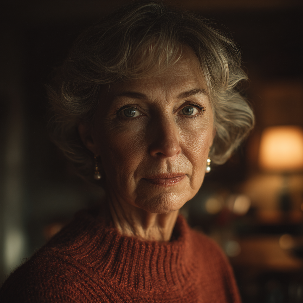 Une femme émue