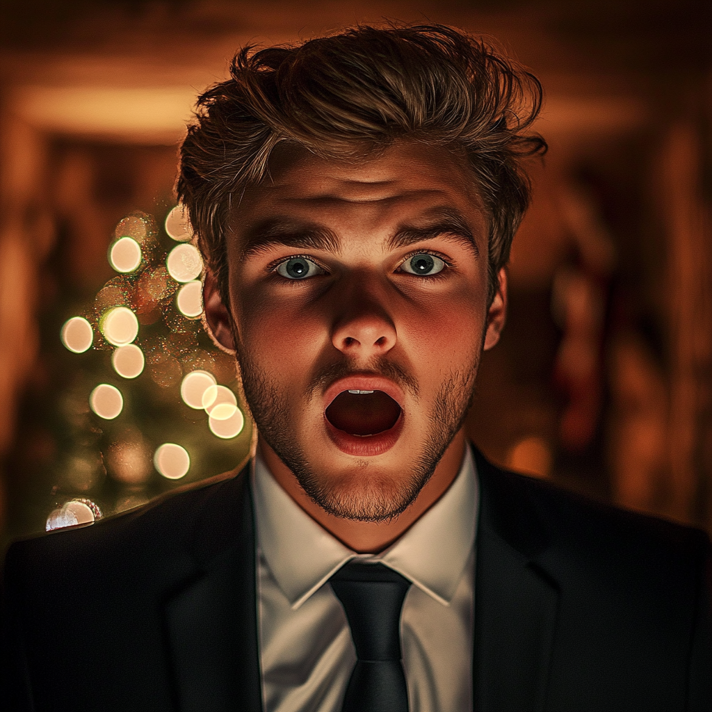 Un homme choqué