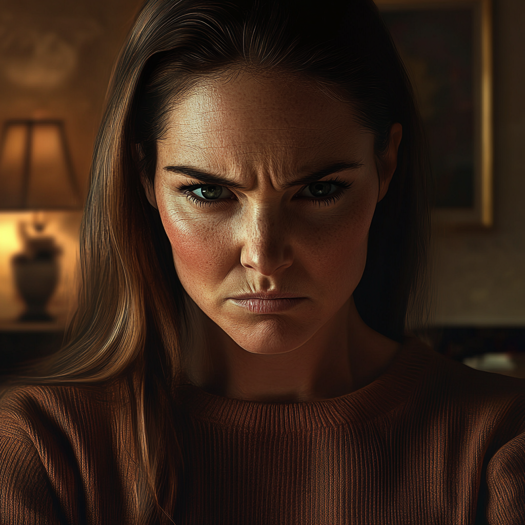 Une femme contrariée